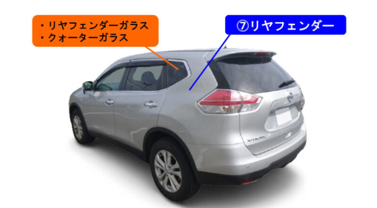 自動車外装名称図解 _ 車 部分 名称 後ろ – 車のパーツ・部位の名称一覧 – EMSRY